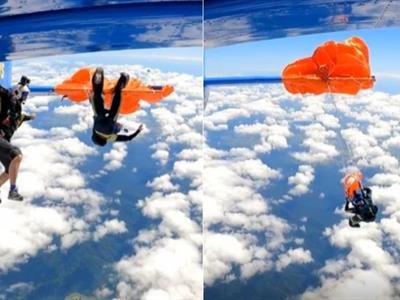 Paracaidista Queda Colgado De Un Avión A 4,500 Metros Y Se Salva