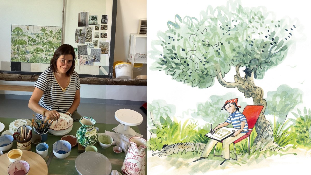 Una quinta portuguesa, mucha cerámica y secretos históricos: cómo Ximena Maier dejó la ciudad para pintar azulejos en el campo